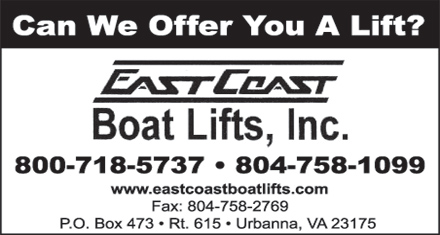 Call East Coast Boat Lifts Inc Today!